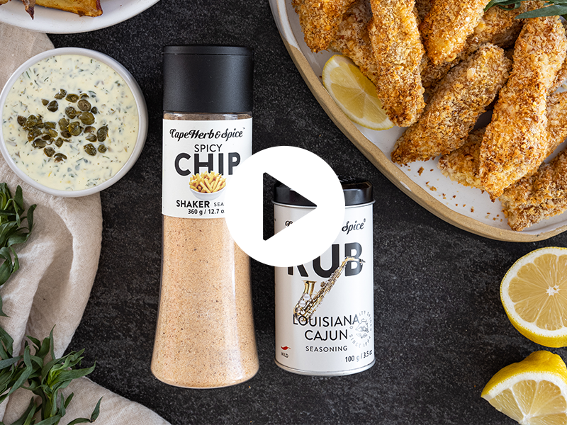 AIR-FRIED KINGKLIP BITES WITH TARTAR SAUCE & SWEET POTATO FRIES