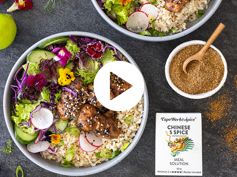 STICKY 5 SPICE CHICKEN SALAD BOWLS