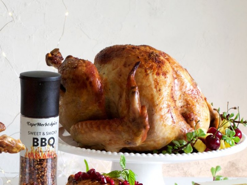 CHRISTMAS MAIN 3 OF 3: SWEET & SMOKY BBQ TURKEY WITH PINEAPPLE, CHERRY & SPEKBOOM SALSA