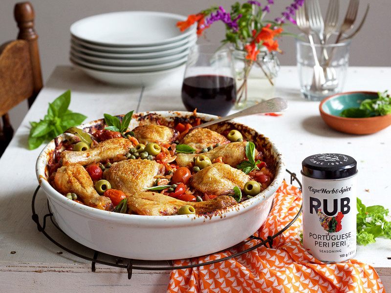 SPICY CHICKEN CACCIATORE WITH ORZO