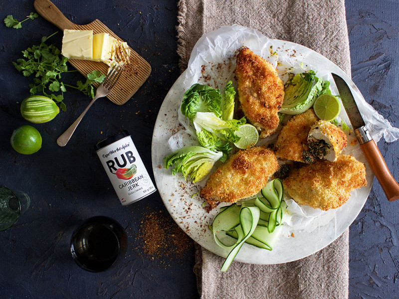 CARIBBEAN JERK CHICKEN KIEV