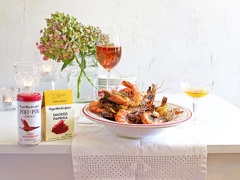 SPICY VALENTINE'S PRAWNS