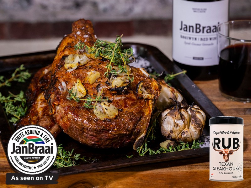 PRIME RIB STEAK WITH BRAAIED GARLIC