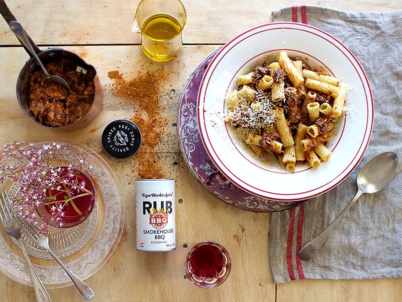 SMOKEHOUSE BBQ RAGU WITH RIGATONI