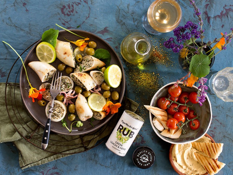 STUFFED CALAMARI & GREEN OLIVE MEZZE