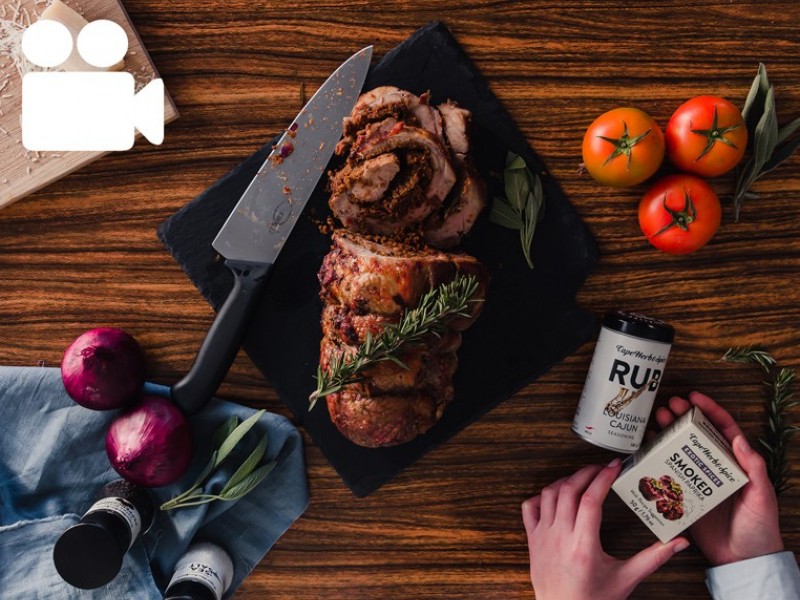 CAJUN STUFFED & ROLLED PORK