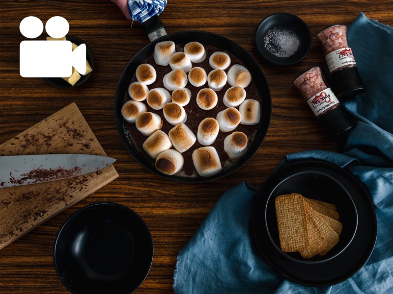 DECADENT SALTED SKILLET SMORES