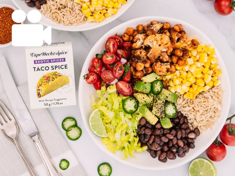 ROASTED CAULI BURRITO BOWLS