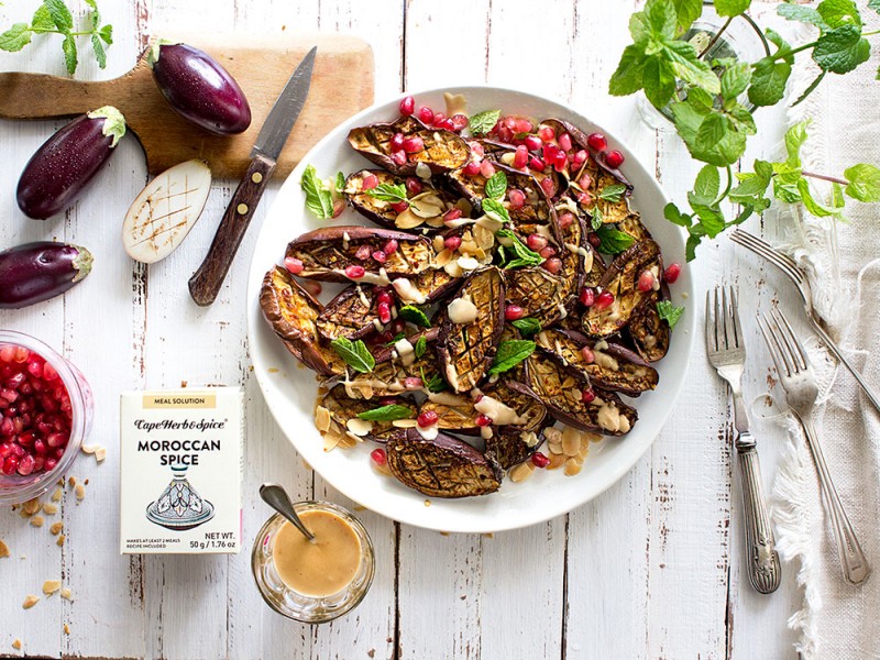 CARAMELISED BABY AUBERGINES