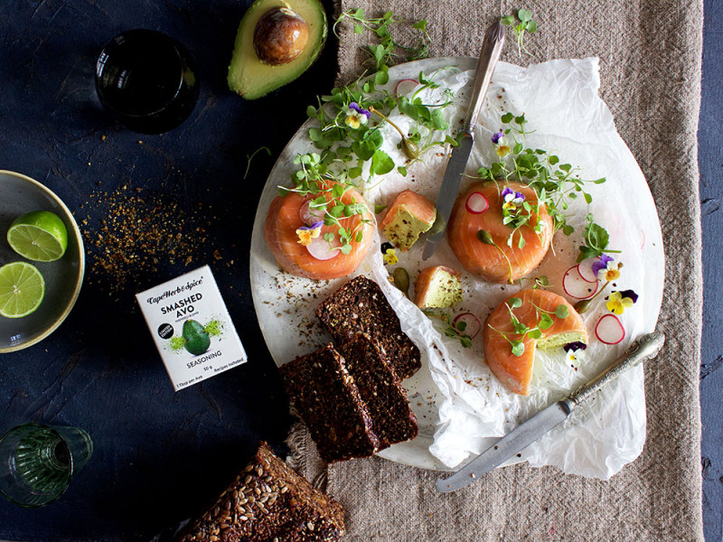 SALMON AND AVOCADO MOUSSE CUPS