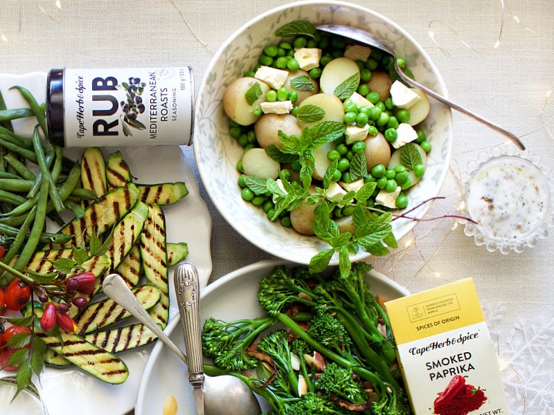EASY CHRISTMAS SIDES 3 OF 3: POTATO AND PEAS WITH MINT AND FENNEL