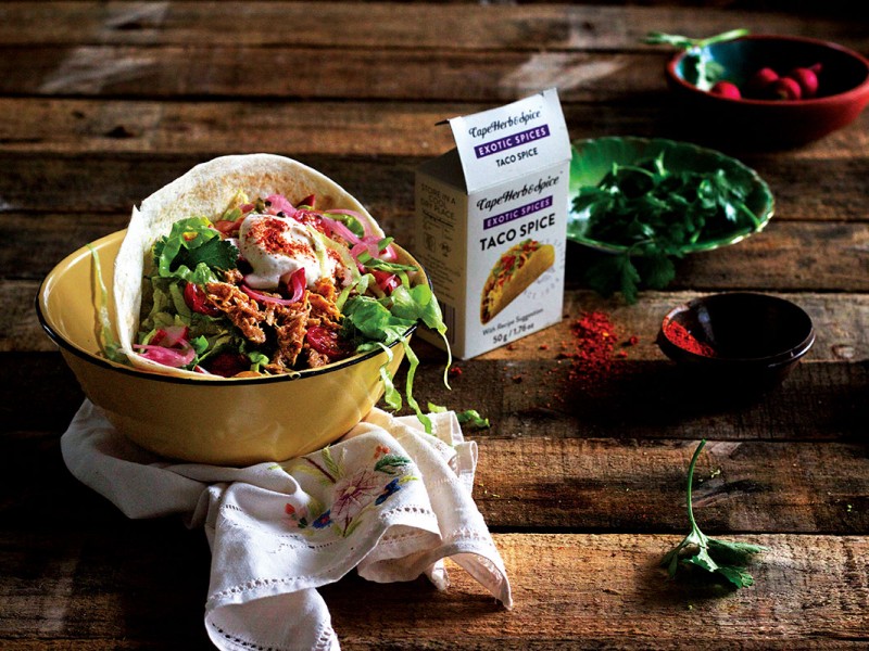 PULLED CHICKEN TACO WRAP