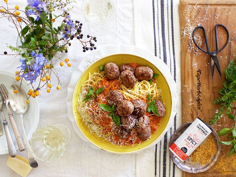 SERIOUSLY SPEEDY SPICY SPAGHETTI MEATBALLS